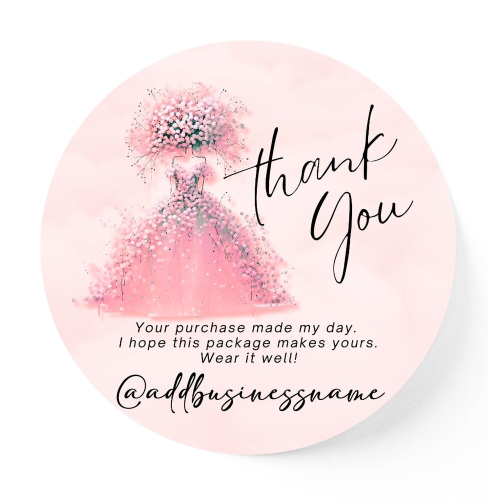 Personalized Classic Round Sticker for Small Business Owners